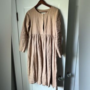 Notperfectlinen mama dress long sleeve maxi